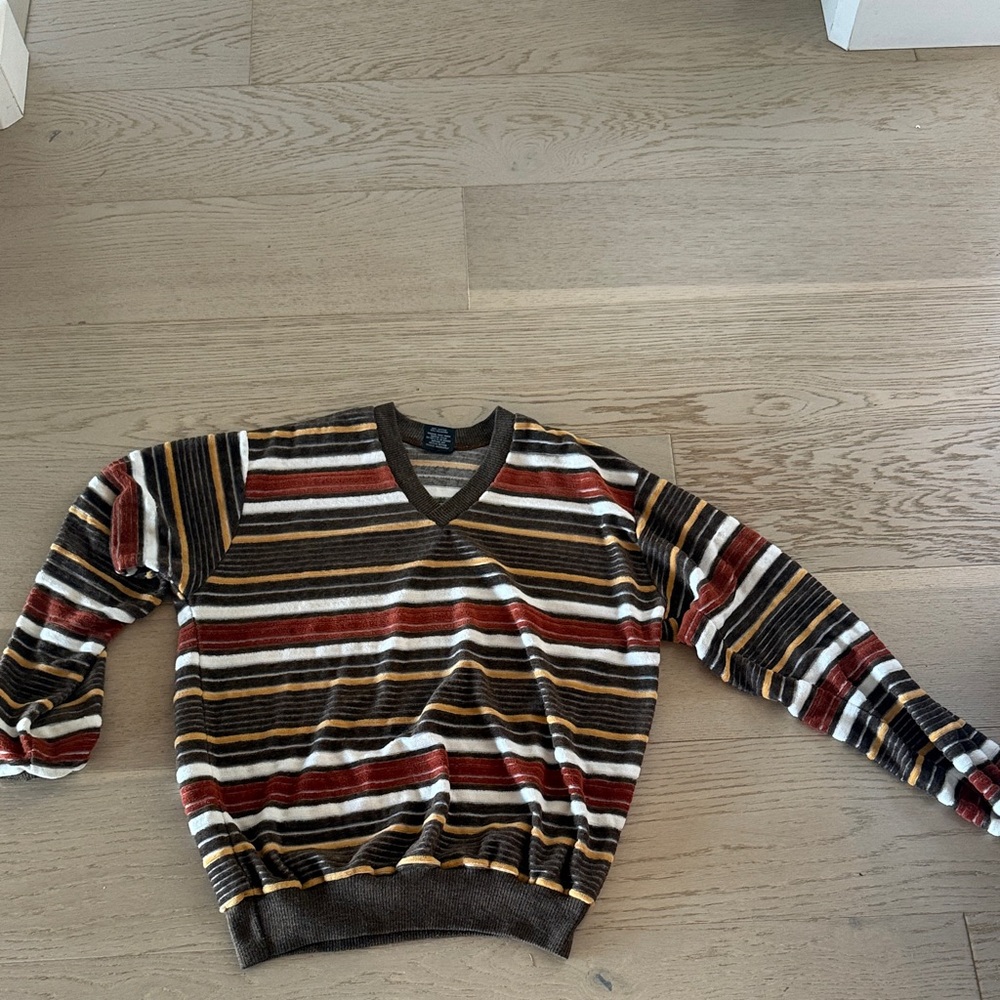Striped V-Neck Sweater for Men